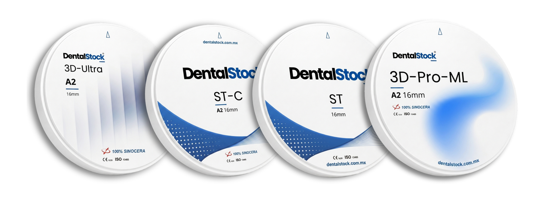 Discos de zirconia DentalStock: 3D Ultra, ST-C, ST y 3D-Pro-ML